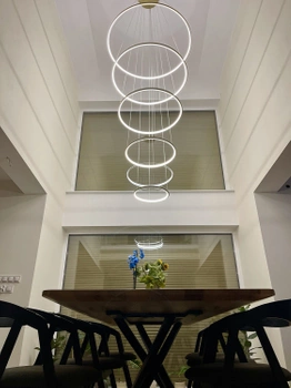 Nowoczesna lampa wisząca Led Orbit No.5 120cm złota barwa ciepła 3K LEDesign