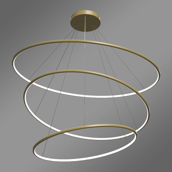 Nowoczesna lampa wisząca Led Orbit No.3 120cm złota smart barwa ciepła 3K LEDesign