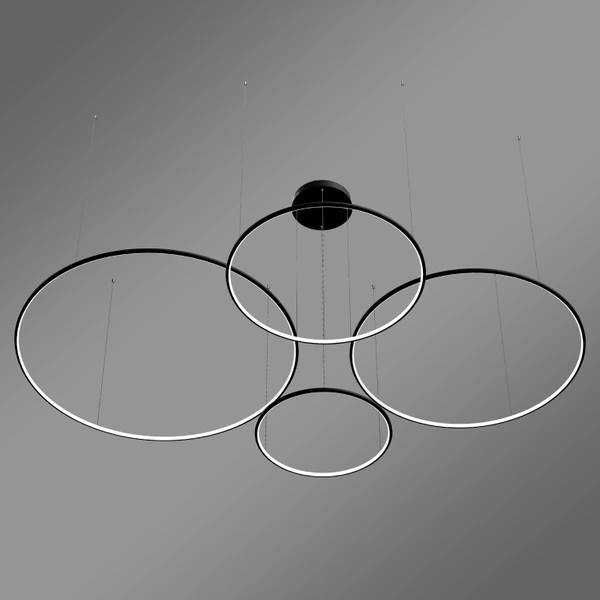 Nowoczesna lampa wisząca Led Orbit S No.4 120cm czarna ściemnialna triak barwa ciepła 3K LEDesign