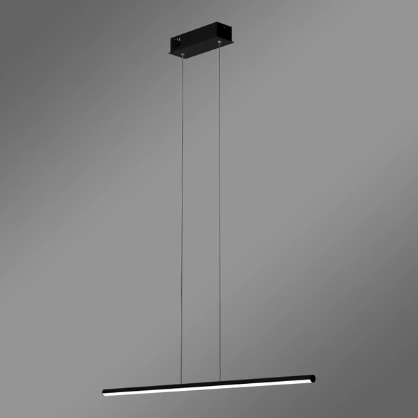 Nowoczesna lampa wisząca LED LINE 80 cm czarna – zmienna barwa, pilot