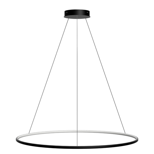 Nowoczesna lampa wisząca Led Orbit No.1 100 cm czarna barwa neutralna 4K LEDesign