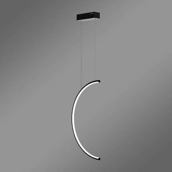 Nowoczesna lampa wisząca Led Moon No.2B 60 cm czarna barwa neutralna 4K LEDesign