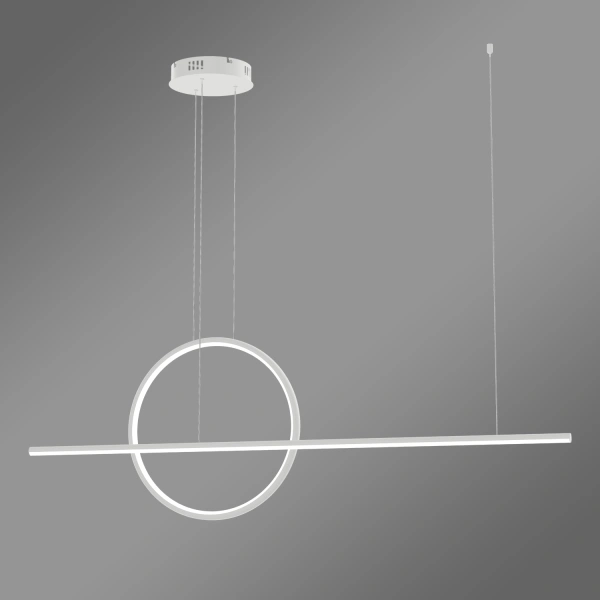 Nowoczesna lampa wisząca LED Geometrik 2 40 cm biała z pilotem 4000K LEDesign