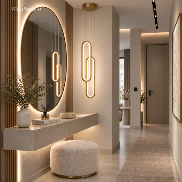Nowoczesna lampa wisząca Led Ellipse No.2 złota 3000K LEDesign