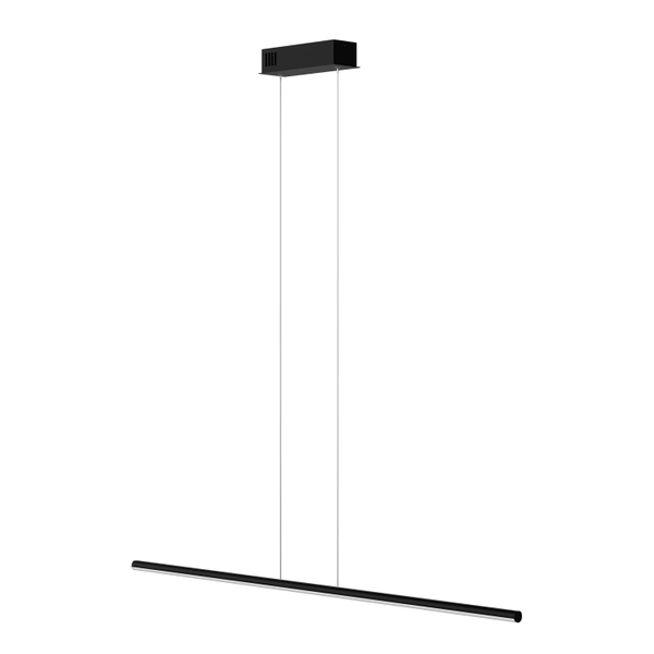 Nowoczesna lampa wisząca LED LINE 100 cm czarna – zmienna barwa, pilot