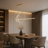 Nowoczesna lampa wisząca Led Geometrik No.4 60/40 cm złota 3000K LEDesign