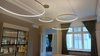 Nowoczesna lampa wisząca Led Orbit S No.4 120cm złota sterowana pilotem barwa neutralna 4K LEDesign
