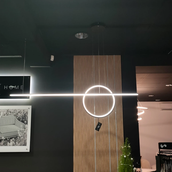 Nowoczesna lampa wisząca Led Geometrik 40 cm czarna barwa neutralna 4K LEDesign