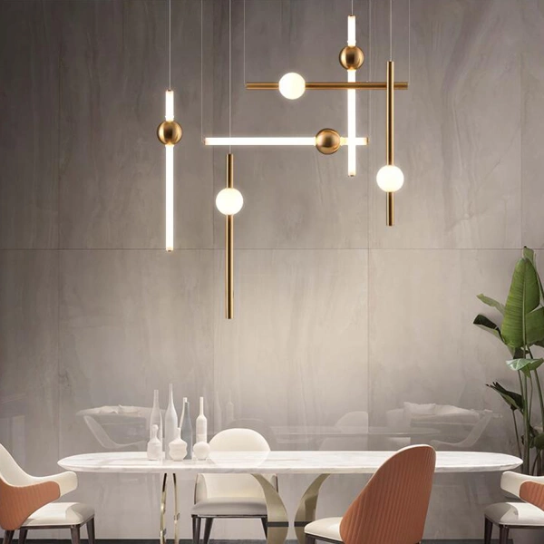 Nowoczesna lampa wisząca LED Led Solis B2 złota 3000K