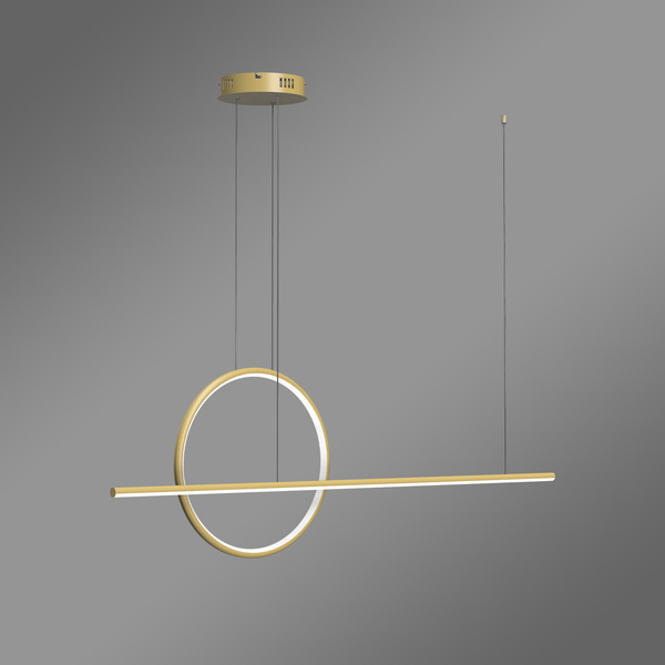 Nowoczesna lampa wisząca Led Geometrik 2 40 cm złota barwa neutralna 4K LEDesign