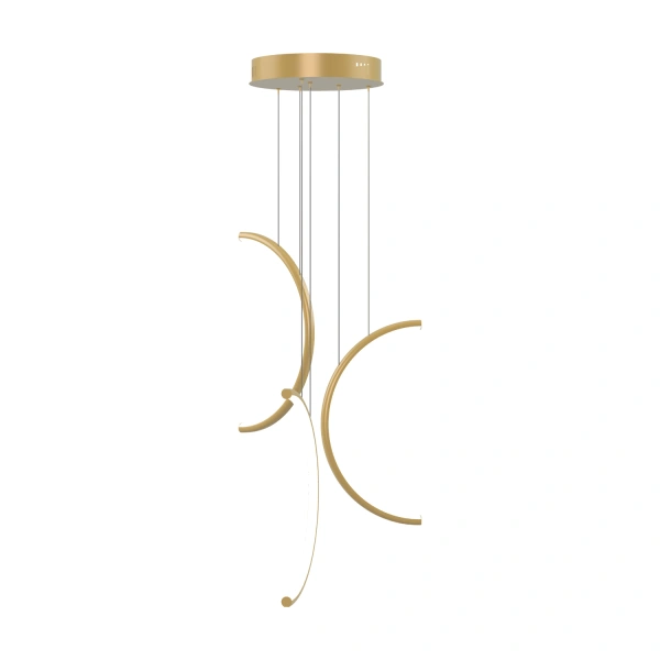 Nowoczesna lampa wisząca Led Moon No.3 40 cm złota z pilotem 3000K LEDesign