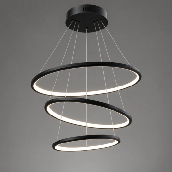 Nowoczesna lampa wisząca Led Orbit No.3 50cm czarna 4000K LEDesign