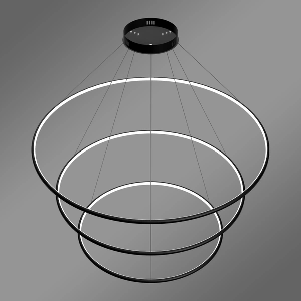 Nowoczesna lampa wisząca Led Orbit No.3 120cm czarna barwa ciepła 3K LEDesign