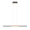 Lampa wisząca LED LINE 100 cm czarna z dębem, barwa neutralna 4K LEDesign