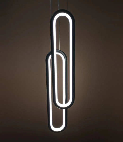 Nowoczesna lampa wisząca Led Ellipse No.2 czarna 3000K LEDesign