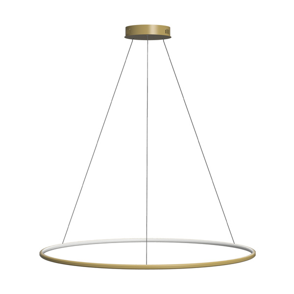 Nowoczesna lampa wisząca Led Orbit No.1 100 cm złota barwa neutralna 4K LEDesign