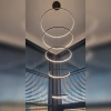 Nowoczesna lampa wisząca Led Orbit No.5 120cm czarna barwa neutralna 4K LEDesign