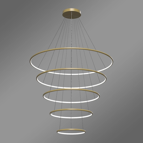 Nowoczesna lampa wisząca Led Orbit No.5 120cm złota barwa ciepła 3K LEDesign