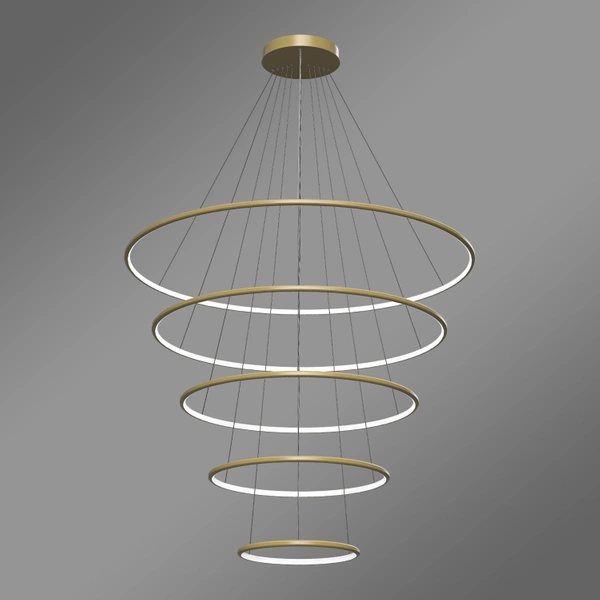 Nowoczesna lampa wisząca Led Orbit No.5 120cm barwa neutralna 4K złota LEDesign