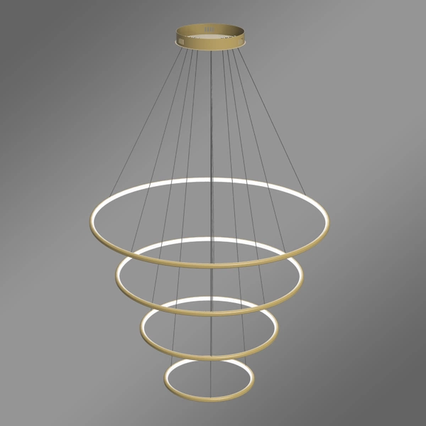 Nowoczesna lampa wisząca Led Orbit No.4 100cm złota barwa neutralna 4K LEDesign
