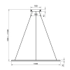 Nowoczesna lampa wisząca Led Orbit No.1 100 cm czarna barwa neutralna 4K LEDesign