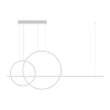 Lampa wisząca LED Geometrik No.4 60/40 cm biała z pilotem 3000K LEDesign