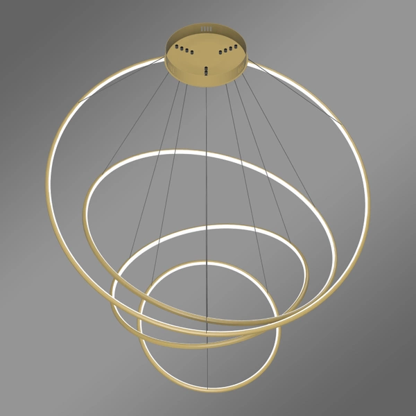 Nowoczesna lampa wisząca Led Orbit No.4 120cm złota barwa neutralna 4K LEDesign