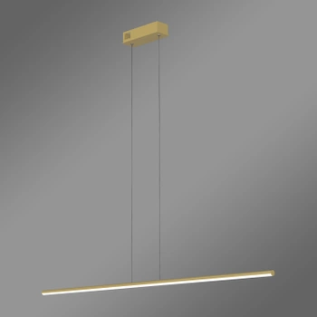 Nowoczesna lampa wisząca LED LINE 120 cm złota – zmienna barwa, pilot