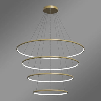 Nowoczesna lampa wisząca Led Orbit No.4 120cm złota ściemnialna triak barwa ciepła 3K LEDesign