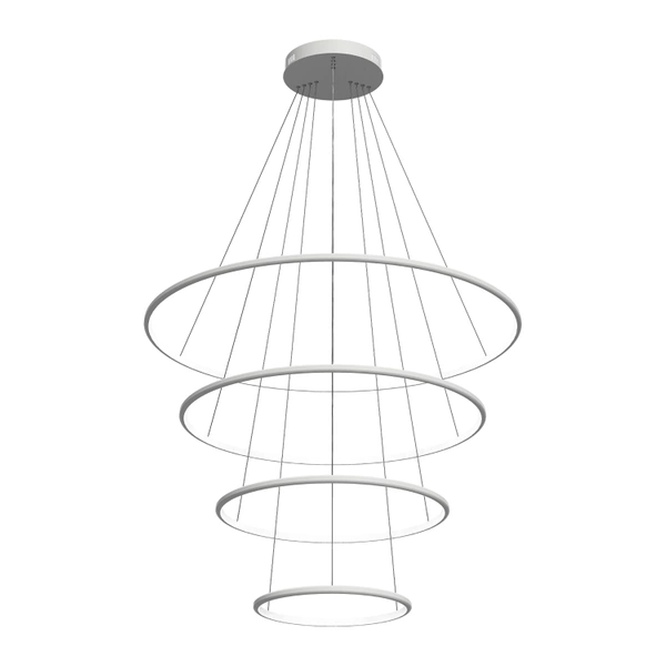 Nowoczesna lampa wisząca Led Orbit No.4 100cm biała– zmienna barwa, pilot LEDesign