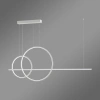 Nowoczesna lampa wisząca Led Geometrik No.4 60/40 cm biała 3000K LEDesign