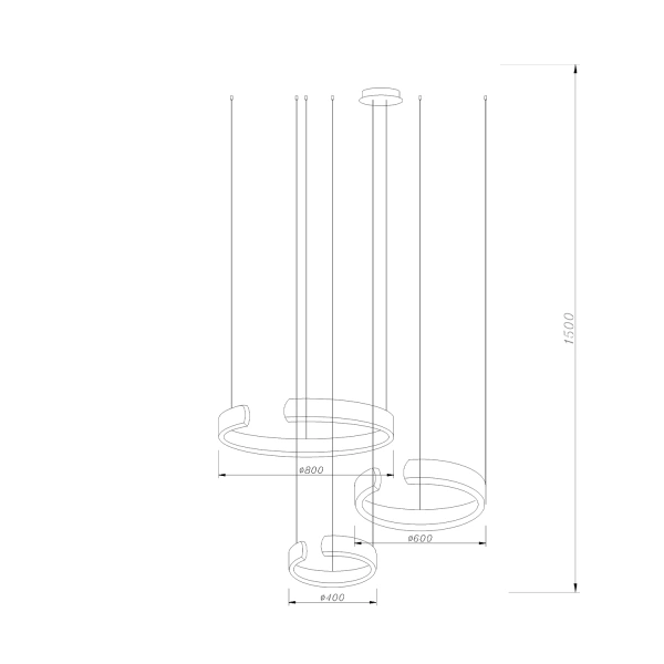 Ekskluzywna lampa wisząca Led Solaris S No.3 80 ciepła barwa światła