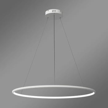 Nowoczesna lampa wisząca Led Orbit No.1 80 cm biała sterowana pilotem barwa ciepła 3K LEDesign