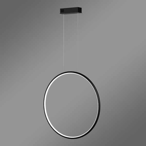 Nowoczesna lampa wisząca Led Moon 50 cm czarna 4000K pilot LEDesign