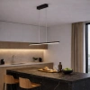 Nowoczesna lampa wisząca Led LINE 80 cm 3k czarna sterowana pilotem LEDesign