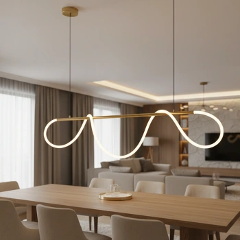 Nowoczesna lampa Glowline LED złota z ciepłą barwą światła