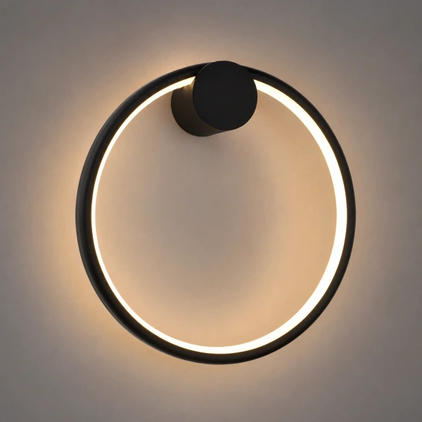 Nowoczesny kinkiet LED Moon 30 cm czarny 3000K LEDesign