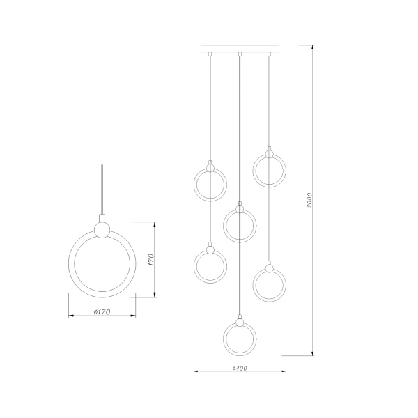 Nowoczesna lampa Led Lunar Ringo No.6