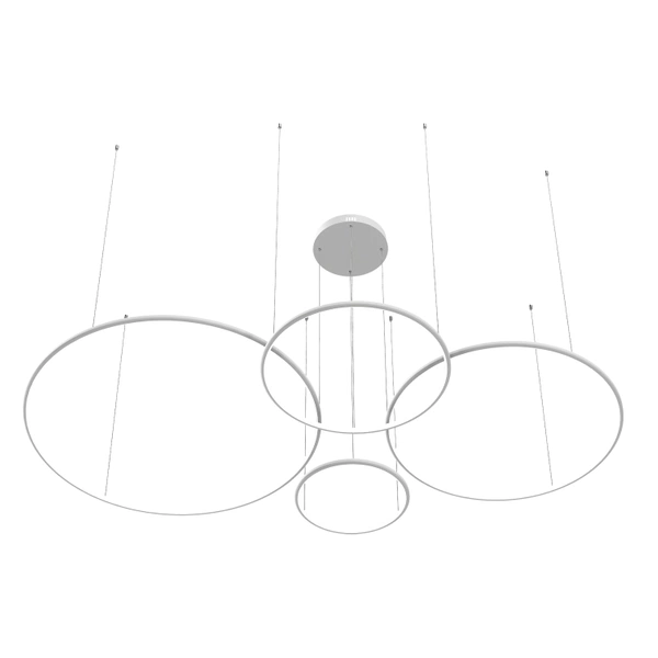 Nowoczesna lampa wisząca Led Orbit S No.4 120cm biała smart barwa neutralna 4K LEDesign