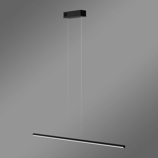 Nowoczesna lampa wisząca LED LINE 100 cm czarna – zmienna barwa, pilot