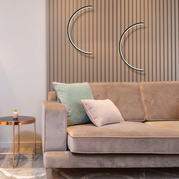 Nowoczesna lampa wisząca Led Moon No.2B 80 cm czarna barwa ciepła 3K LEDesign