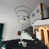 Nowoczesna lampa wisząca Led Orbit No.4 120cm czarna smart barwa neutralna 4K LEDesign