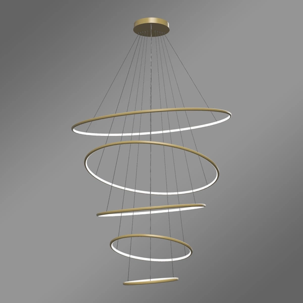 Nowoczesna lampa wisząca Led Orbit No.5 120cm złota barwa ciepła 3K LEDesign