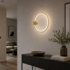 Nowoczesny kinkiet LED Moon 30 cm złoty 3000K LEDesign