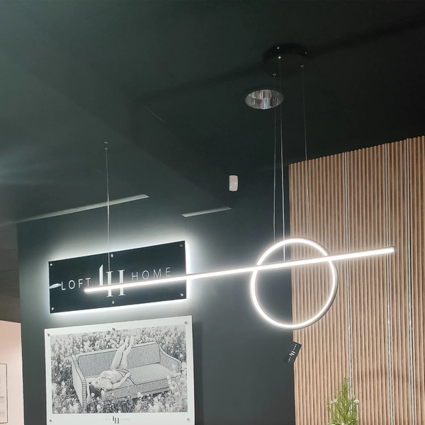 Nowoczesna lampa wisząca Led Geometrik 40 cm czarna smart barwa ciepła 3K LEDesign