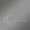 Lampa wisząca LED Geometrik No.4 60/40 cm złota z pilotem 4000K LEDesign