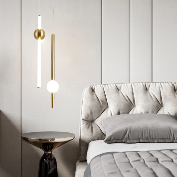 Nowoczesna lampa wisząca LED Led Solis A1 złota 3000K