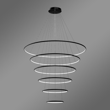 Nowoczesna lampa wisząca Led Orbit No.6 150cm czarna ściemnialna triak barwa neutralna 4K LEDesign