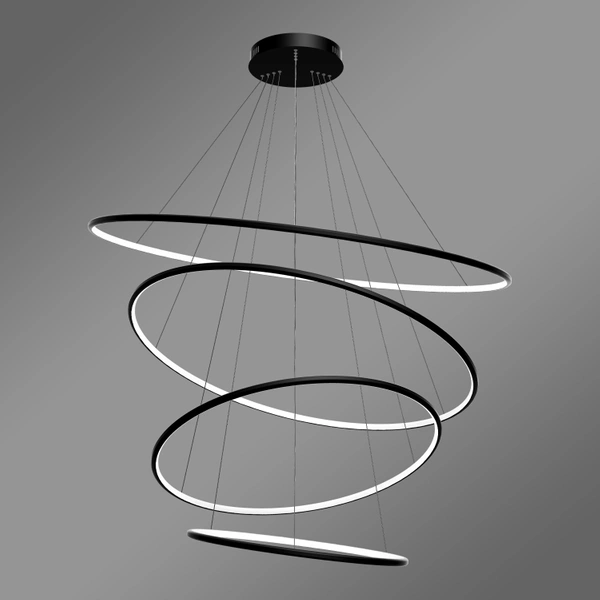 Nowoczesna lampa wisząca Led Orbit No.4 120cm czarna barwa ciepła 3K LEDesign