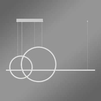 Nowoczesna lampa wisząca Led Geometrik No.4 60/40 cm biała 3000K LEDesign